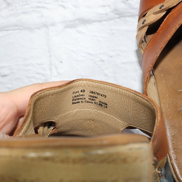 DANSKO Sherise Brown Leather Braided Strap Clogs Slip On Shoes 40 / 10 - Picture 6 of 9